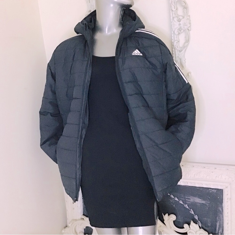 UNISEX Adidas Black Puffer Jacket - Picture 11 of 13